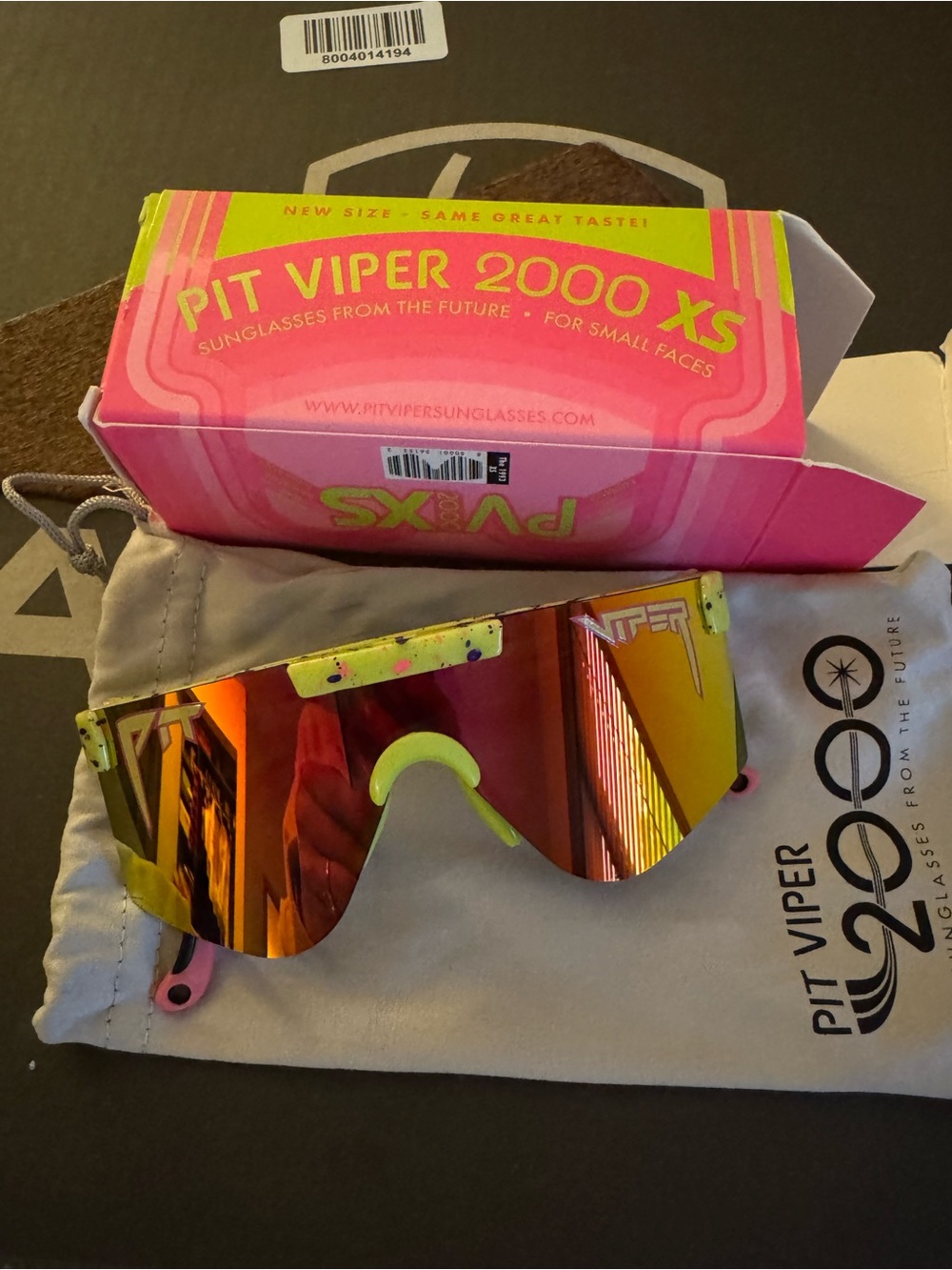Pit Viper 2000 XS Youth Neon Yellow Shield Sunglasses